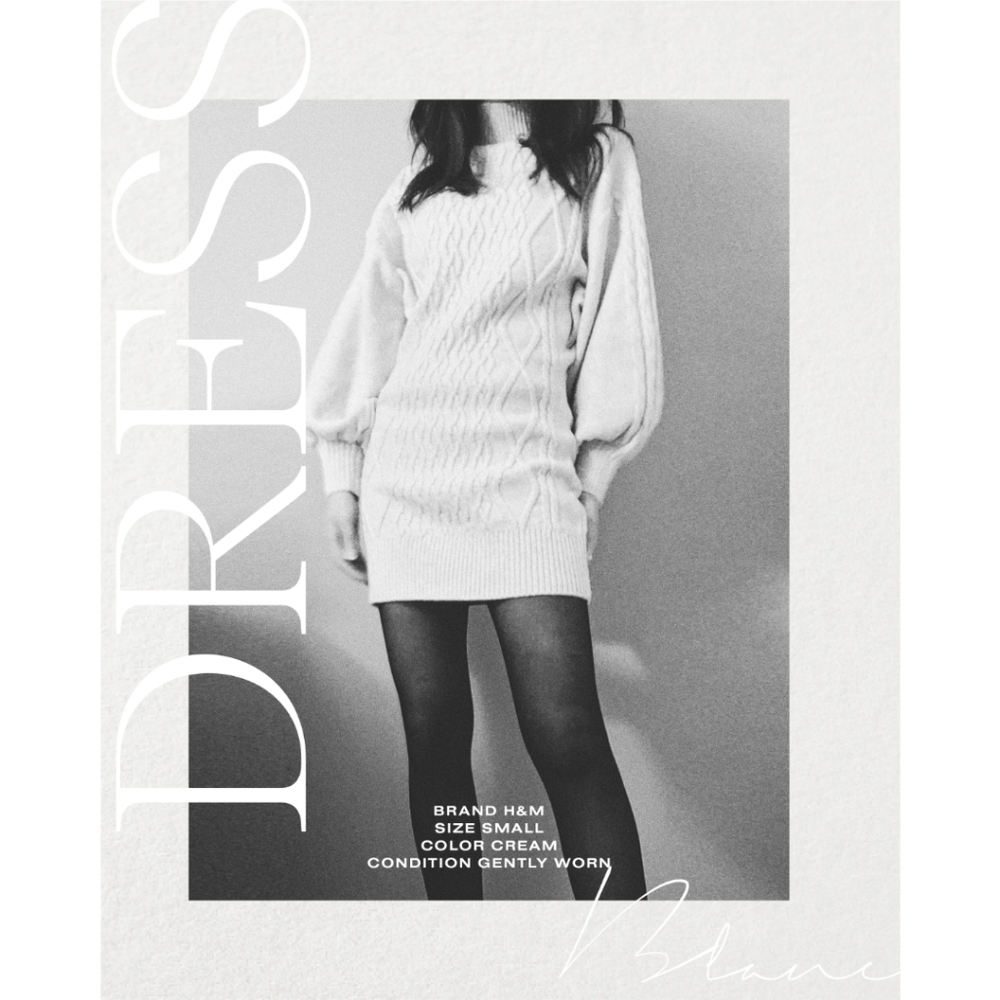 H&M oversized sleeve sweater dress